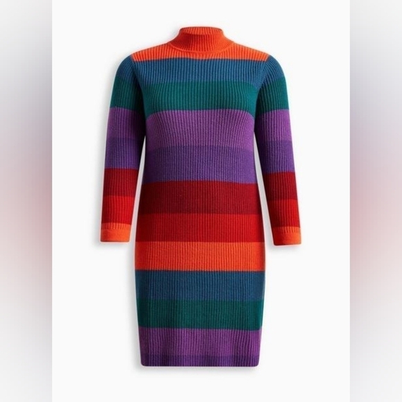 Mini Cotton Acrylic Sweater Dress - Picture 4 of 7